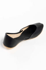 Women Black Plain Khussa IDFT-SS22-44