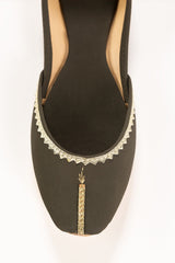 Women Dark Green Plain Khussa IDFT-SS22-31