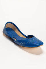 Women Blue Plain Khussa IDFT-SS22-29