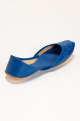 Women Blue Plain Khussa IDFT-SS22-29