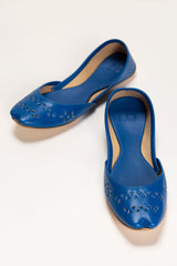 Women Blue Plain Khussa IDFT-SS22-29