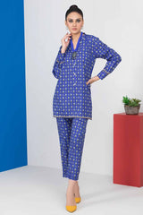 2 Piece Unstitched Digital Printed Silk Shirt and Trouser TS-22005