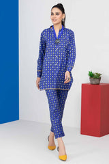 2 Piece Unstitched Digital Printed Silk Shirt and Trouser TS-22005
