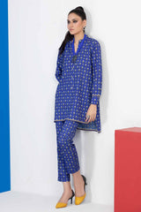2 Piece Unstitched Digital Printed Silk Shirt and Trouser TS-22005
