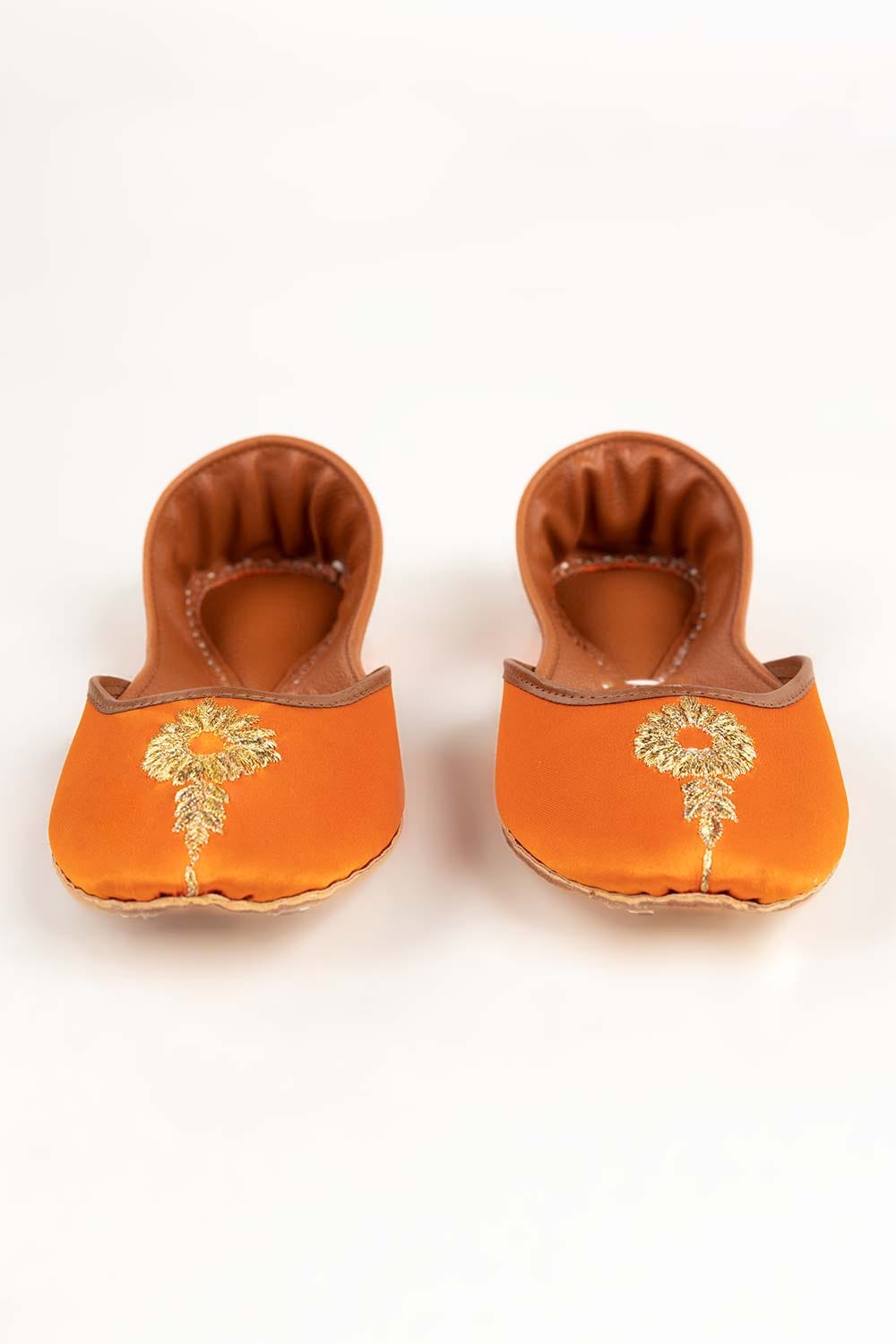 Women Orange Hand Made Khussa