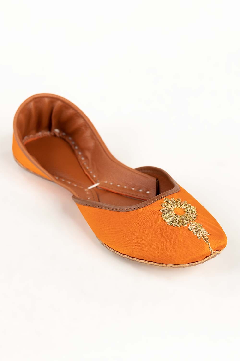 Women Orange Hand Made Khussa