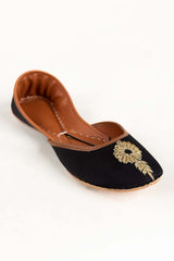 Women Black Hand Made Khussa IDFT-AW22-11