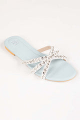 Women Ice Blue Slipper IDFT-AW22-62