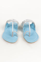 Women Ice Blue -Silver Kolhapuri IDFT-AW22-32