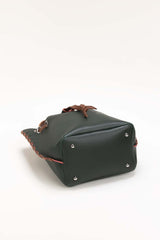 Dark Green-Brown Bucket Bag IDB-AW22-131