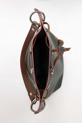 Dark Green-Brown Bucket Bag IDB-AW22-131