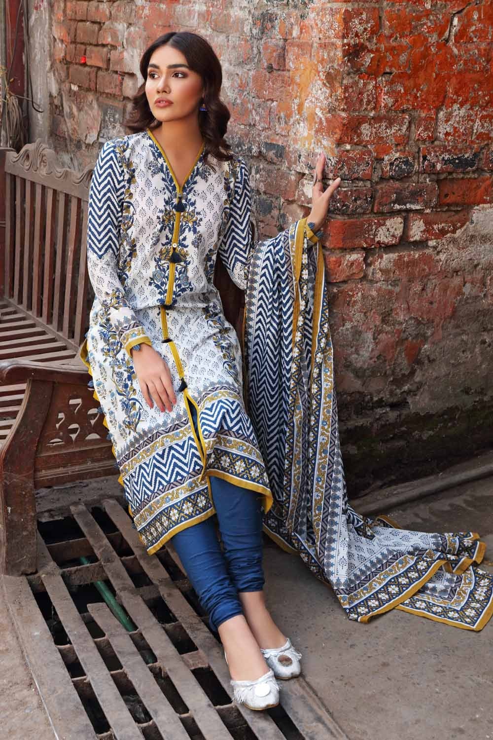 3 Piece Unstitched Lawn Printed Suit CL-1279 A