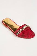 Women Red Slipper IDFT-AW22-81
