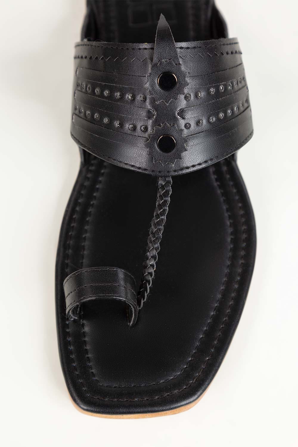 Men Black  Kolhapuri IDFT-SS23-04