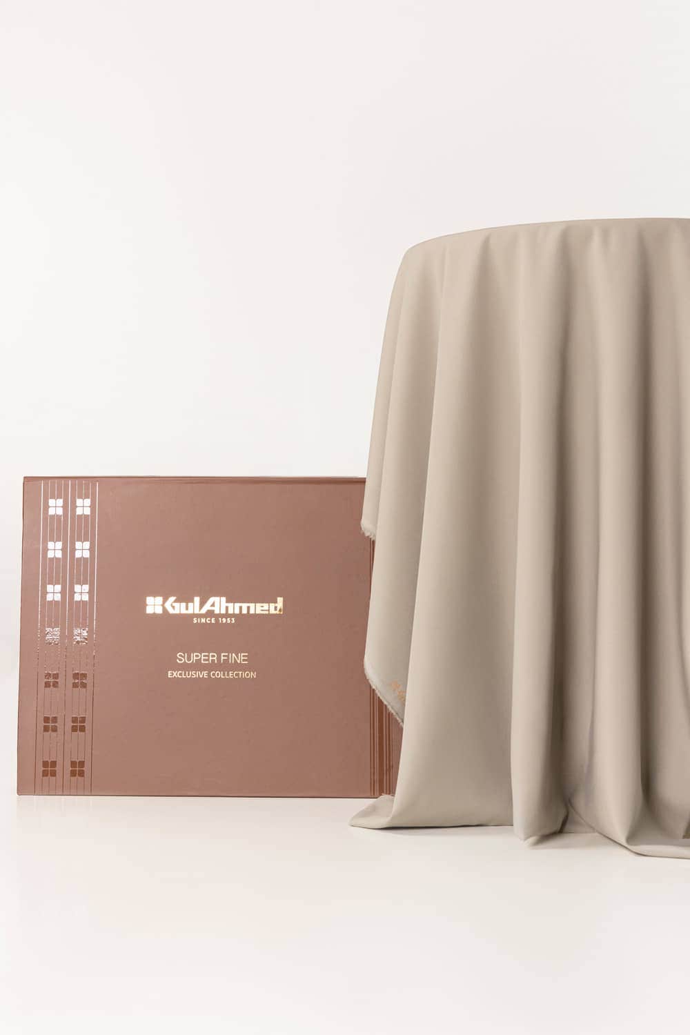 AMBASSADOR PEACH Unstitched Fabric Blended with Gift Box