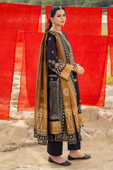 3 Piece Unstitched Gold Printed Lawn Suit CL-52120-A