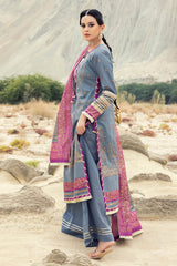 3 Piece Unstitched Gold Printed Lawn Suit CL-52119-A