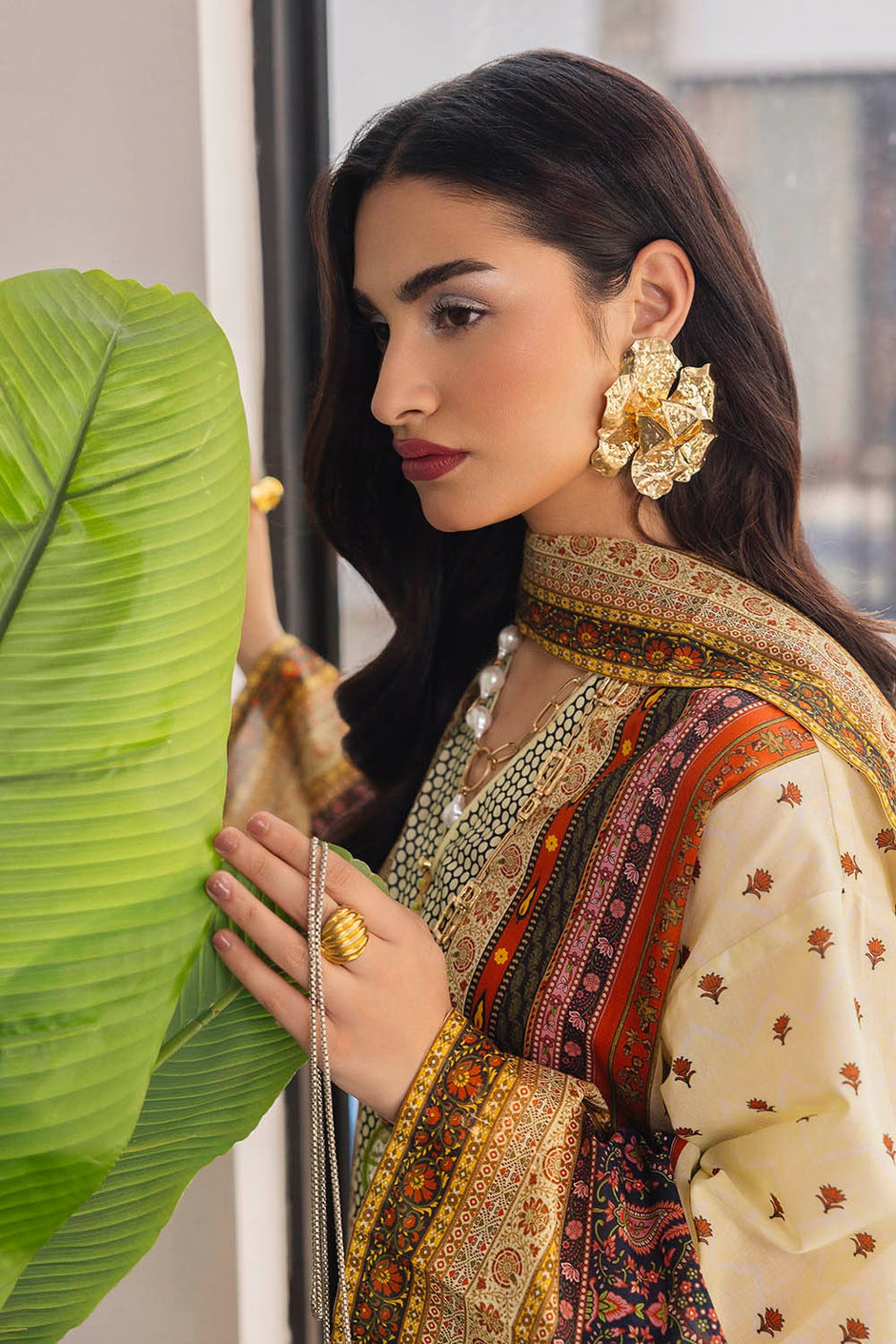 3 Piece Unstitched Printed Lawn Suit