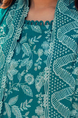 3 Piece Unstitched Embroidered Acrylic Suit with Embroidered Acrylic Dupatta AP-42010