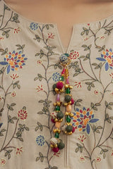 3 Piece Unstitched Embroidered Acrylic Suit with Embroidered Acrylic Dupatta AP-42007