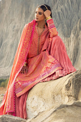 3 Piece Unstitched Gold Printed Lawn Suit CL-52119-B