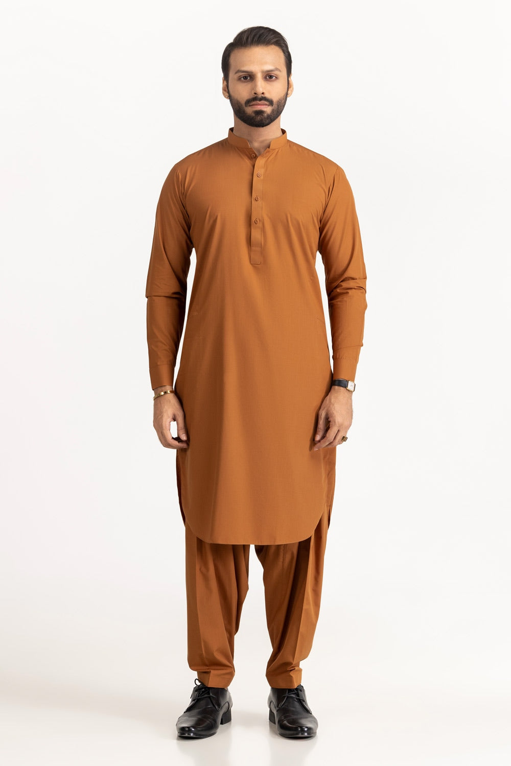 Gini Gold Unstitched Fabric Blended