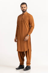 Gini Gold Unstitched Fabric Blended