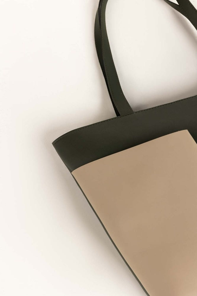 Green Beige Tote Bag