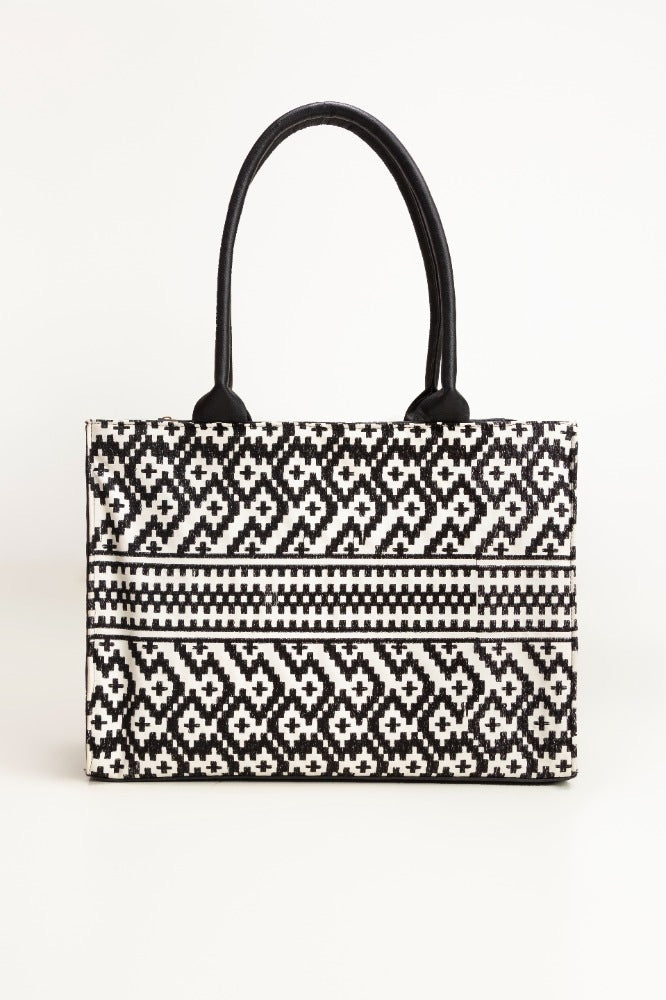 Black-White Tote Bag IDB-AW23-42