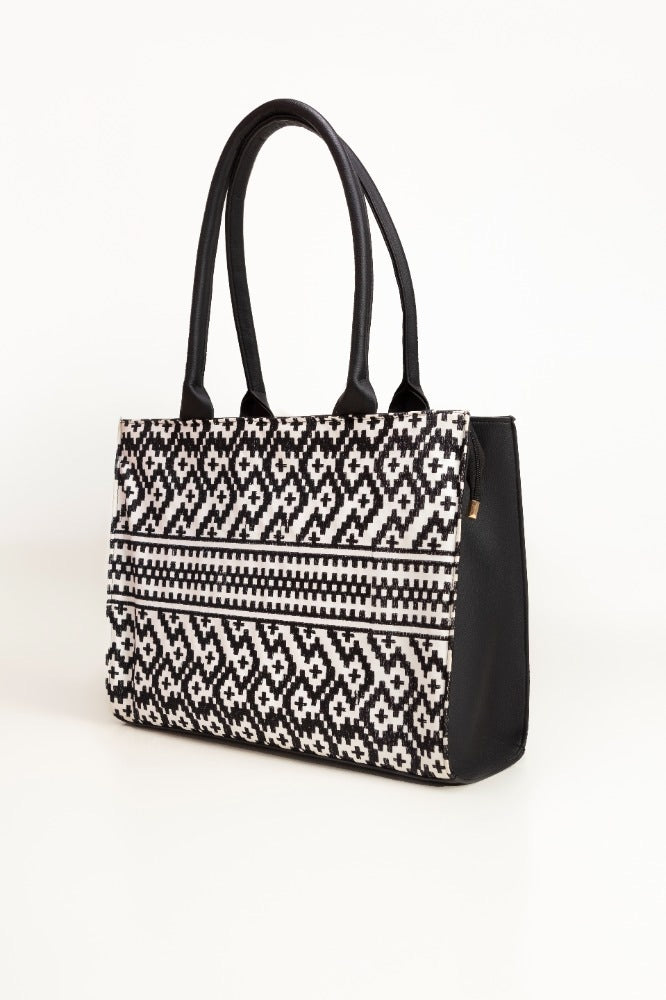 Black-White Tote Bag IDB-AW23-42