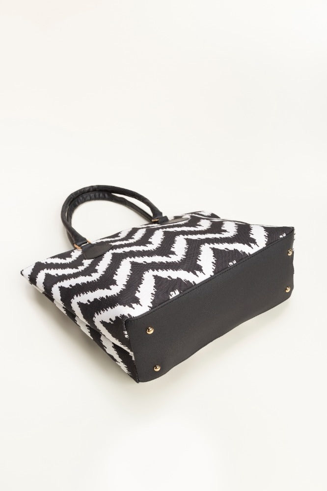 Black-White Hand Bag