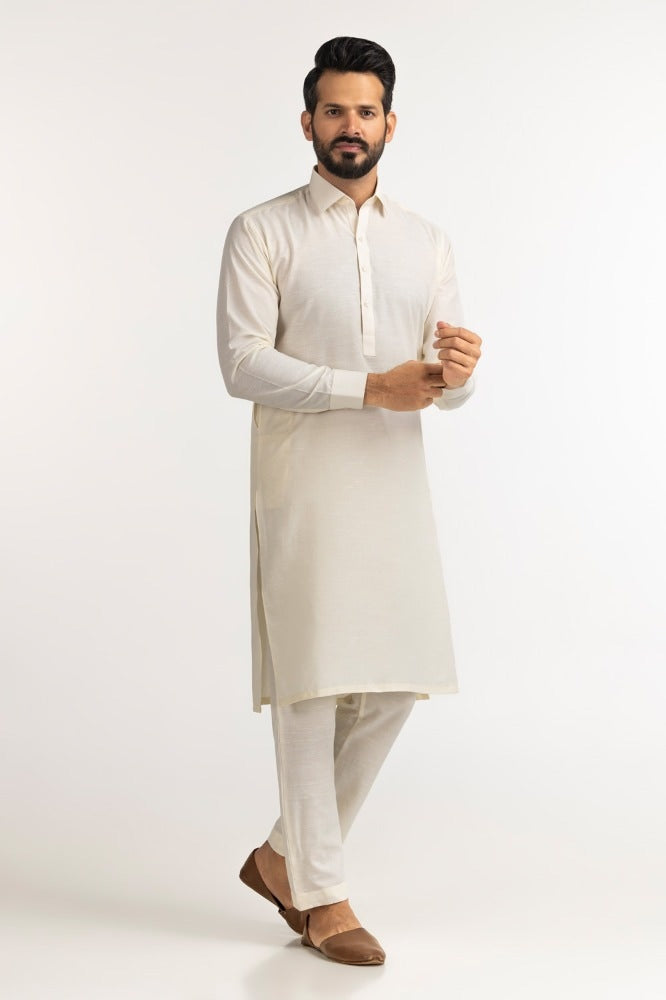 Slub Karandi Unstitched Fabric Blended-LF