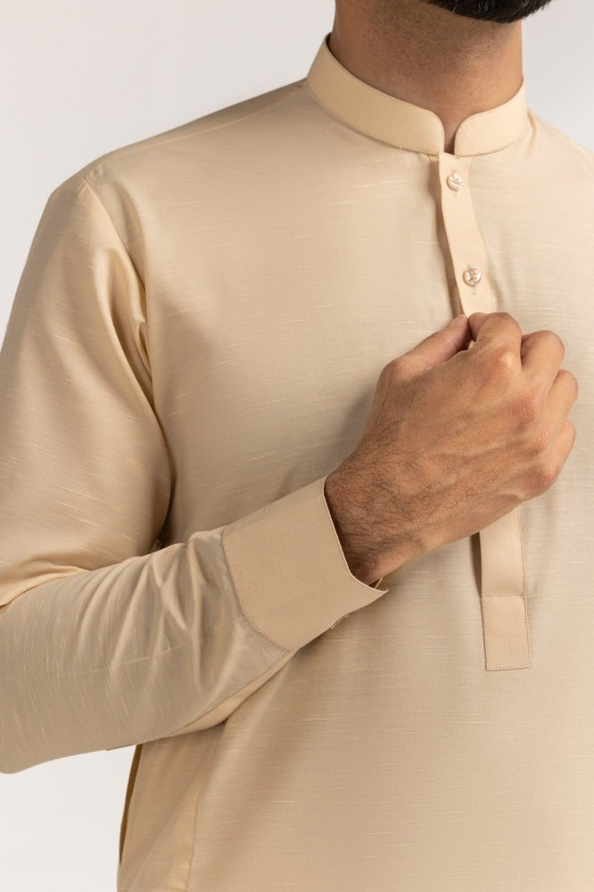 Slub Karandi Unstitched Fabric Blended-LF