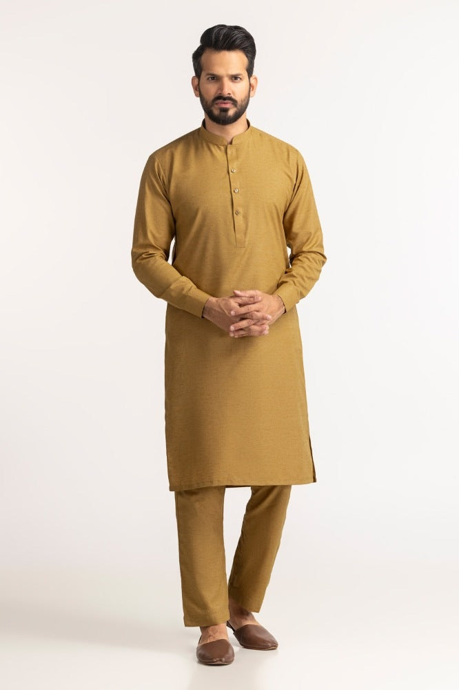 Slub Karandi Unstitched Fabric Blended-LF