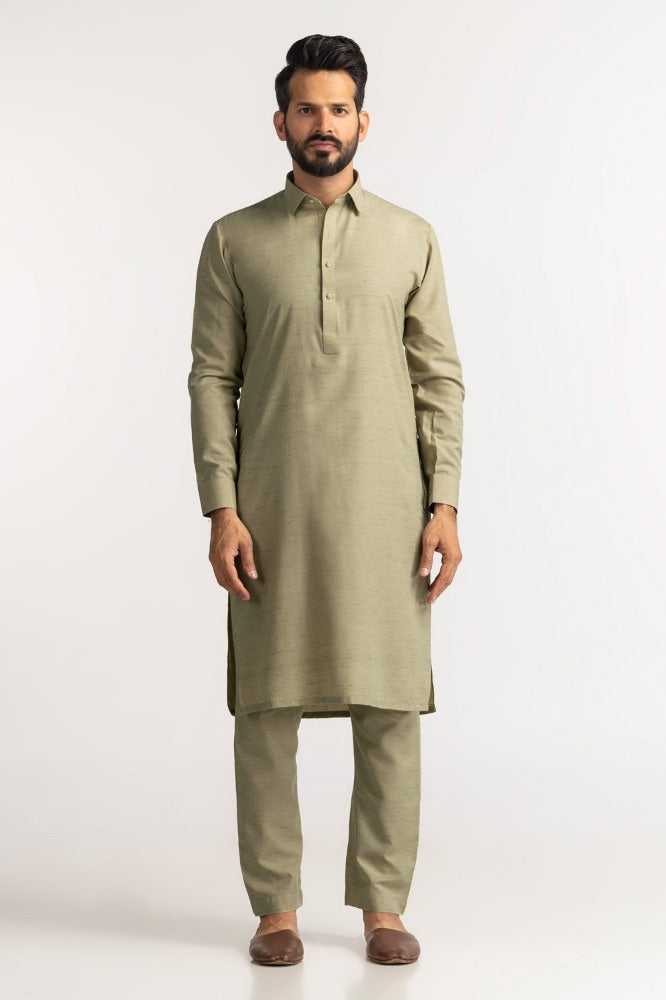 Slub Karandi Unstitched Fabric Blended-LF