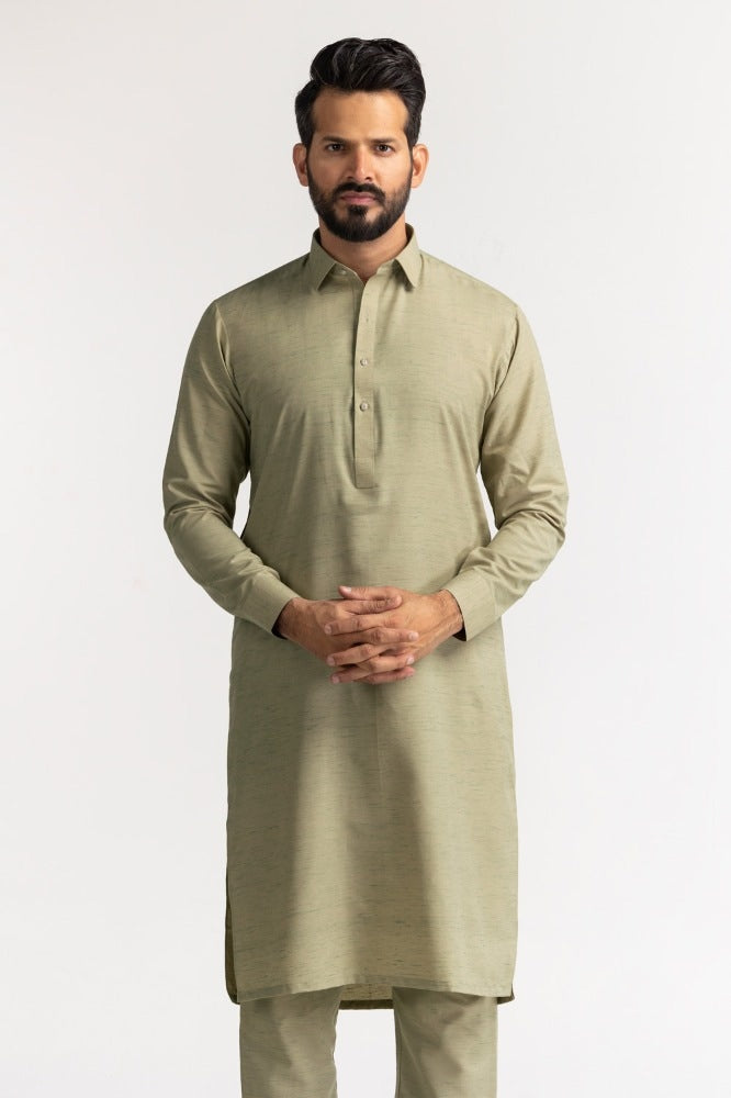 Slub Karandi Unstitched Fabric Blended-LF