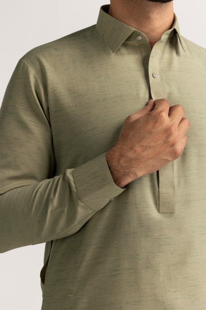 Slub Karandi Unstitched Fabric Blended-LF