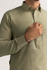 Slub Karandi Unstitched Fabric Blended-LF