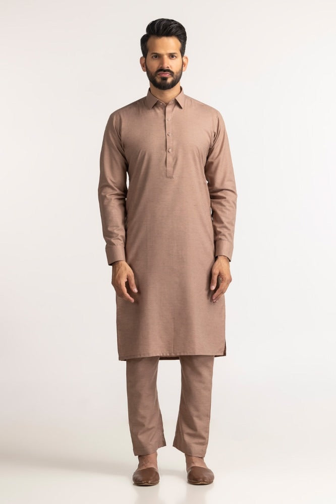 Slub Karandi Unstitched Fabric Blended-LF