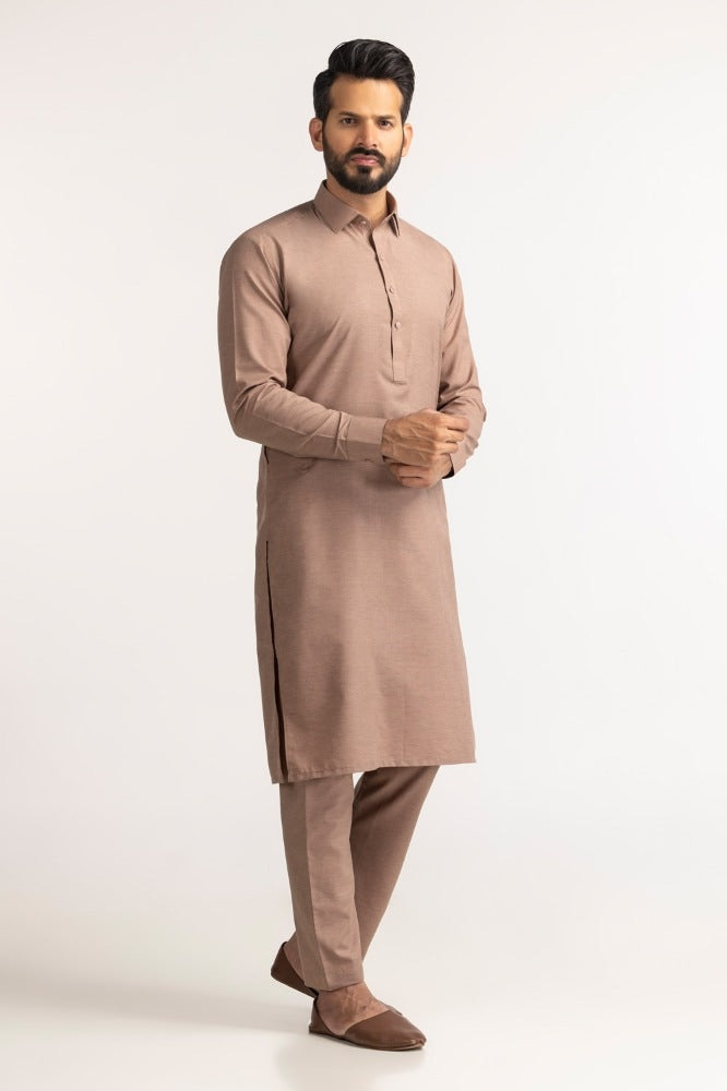Slub Karandi Unstitched Fabric Blended-LF