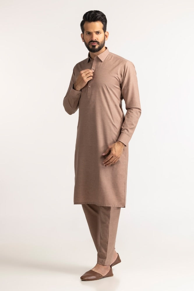 Slub Karandi Unstitched Fabric Blended-LF