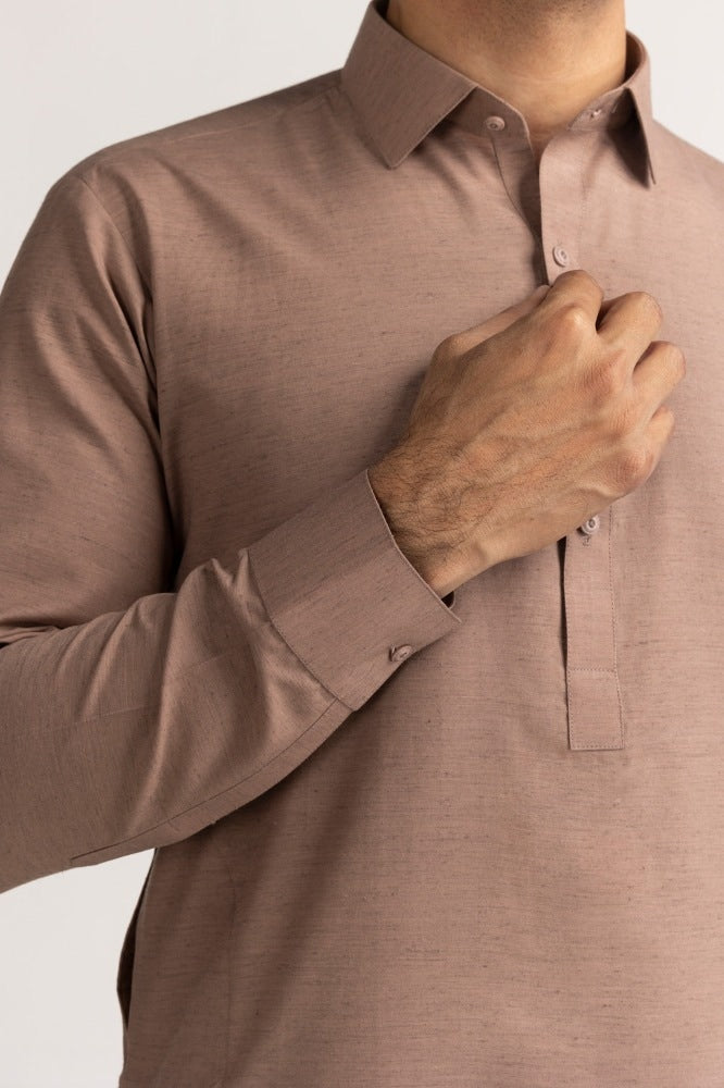 Slub Karandi Unstitched Fabric Blended-LF