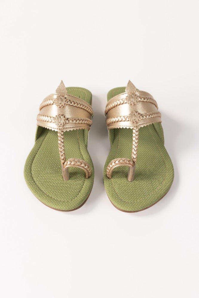 Beige Ladies Kolhapuri IWE-KLP24-23