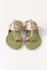 Beige Ladies Kolhapuri IWE-KLP24-23