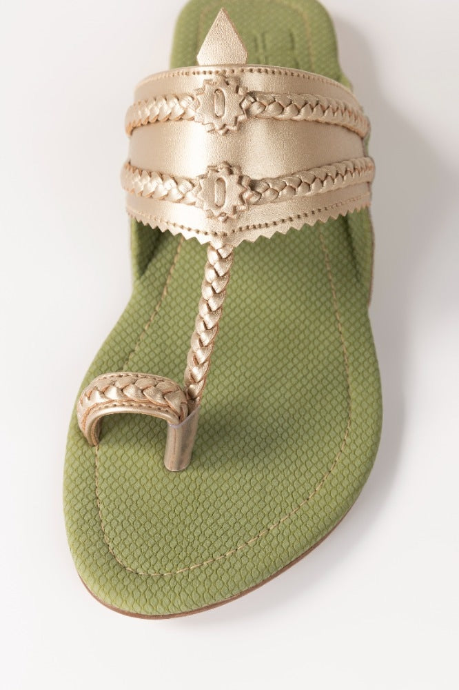 Beige Ladies Kolhapuri IWE-KLP24-23