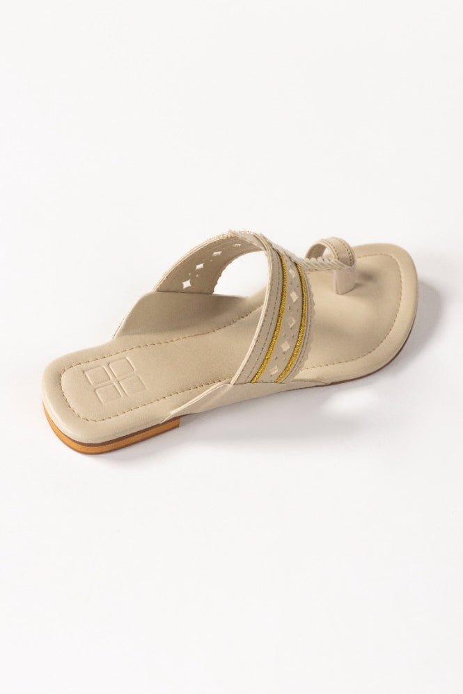 Beige Kolhapuri