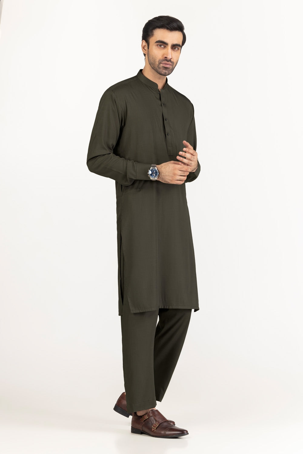 Gini Gold Unstitched Fabric Blended