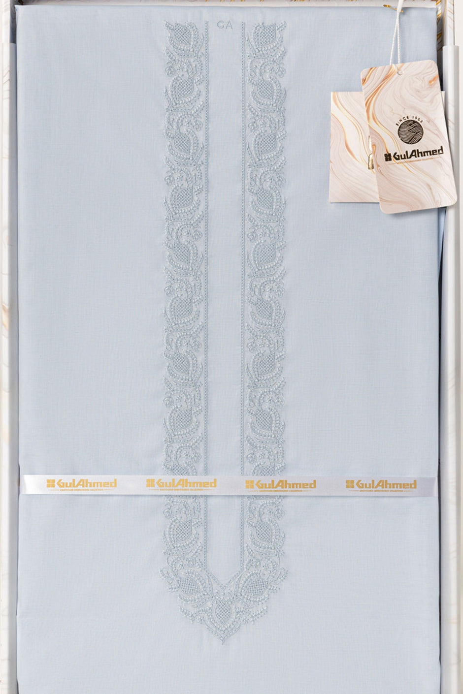 Embroidered Collection FD C001 Unstitched Fabric Cotton with Gift Box