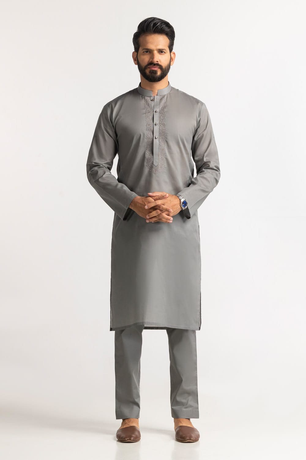 Embroidered Collection FD C001 Unstitched Fabric Cotton with Gift Box