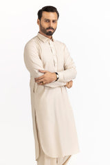 White Gold Unstitched Fabric Blended-LF